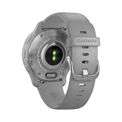 Часы Garmin Venu 2 Plus серые с серебристым безелем и силиконовым ремешком